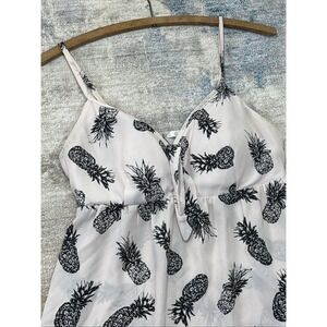 Y2K Candie's Pineapple Babydoll Top Size L Vintage 2000s Empire Waist Cami